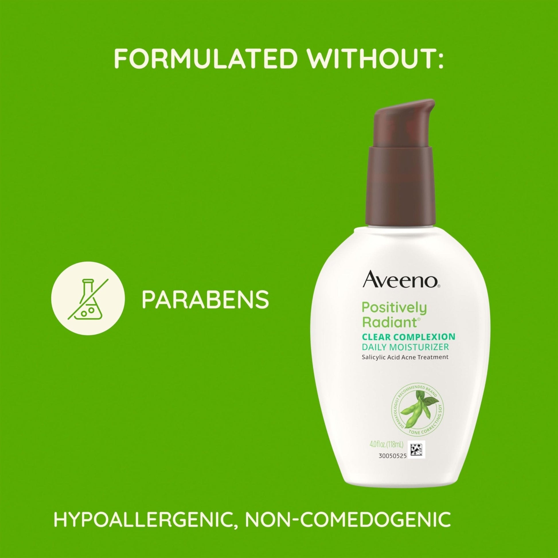 Aveeno Positively Radiant Clear Complexion Face Moisturizer, Acne Facial Moisturizer with Soy and Salicylic Acid for Oily Skin, Hypoallergenic Formula - PrimeBioHealth - canada supplements