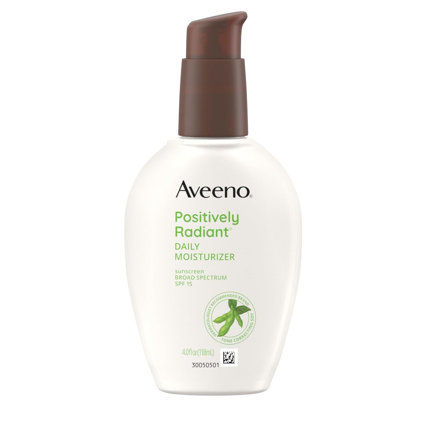 Aveeno Positively Radiant Daily Face Moisturizer with SPF 15 Sunscreen, Hydrating Facial Moisturizer with Soy Extract to Improve Skin - PrimeBioHealth - canada supplements