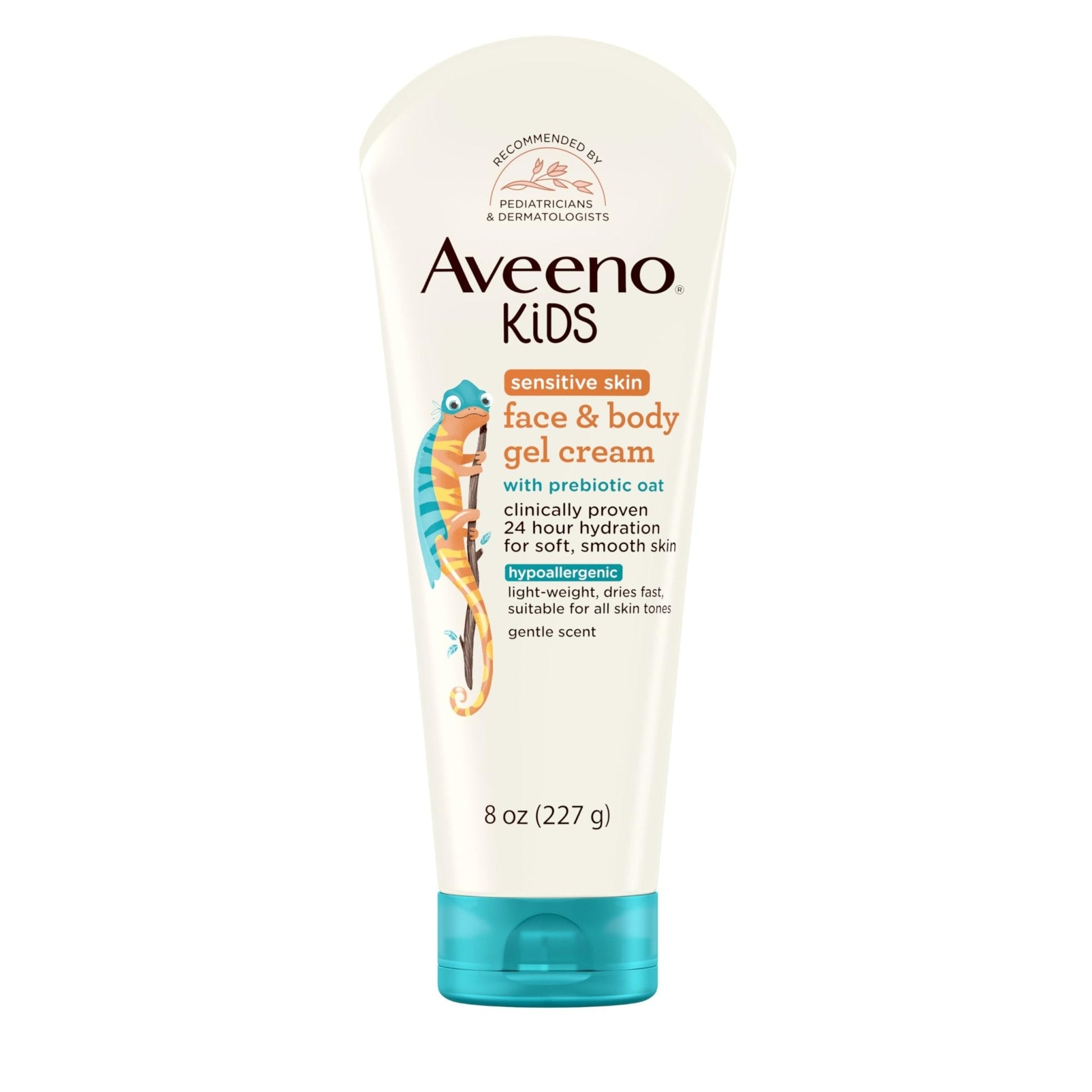 Aveeno Sensitive Skin Face & Body Gel Cream for Kids with Prebiotic Oat, Clinically Proven 24 Hour Hydration for Soft Skin - PrimeBioHealth - canada supplements