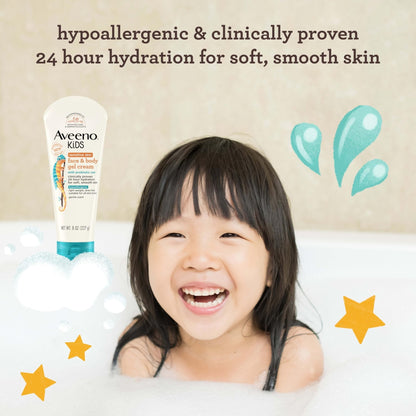 Aveeno Sensitive Skin Face & Body Gel Cream for Kids with Prebiotic Oat, Clinically Proven 24 Hour Hydration for Soft Skin - PrimeBioHealth - canada supplements