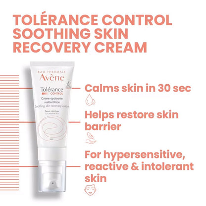 Avène Tolerance Control Soothing Skin Recovery Cream, for Hypersensitive Dry Skin, Restores Skin Barrier, Calms sensations of skin discomfort - PrimeBioHealth - canada supplements