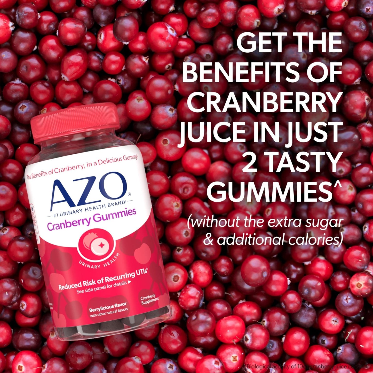 AZO Cranberry Urinary Tract Health Gummies Dietary Supplement, 2 Gummies = 1 Glass of Cranberry Juice, Helps Cleanse & Protect - PrimeBioHealth - canada supplements