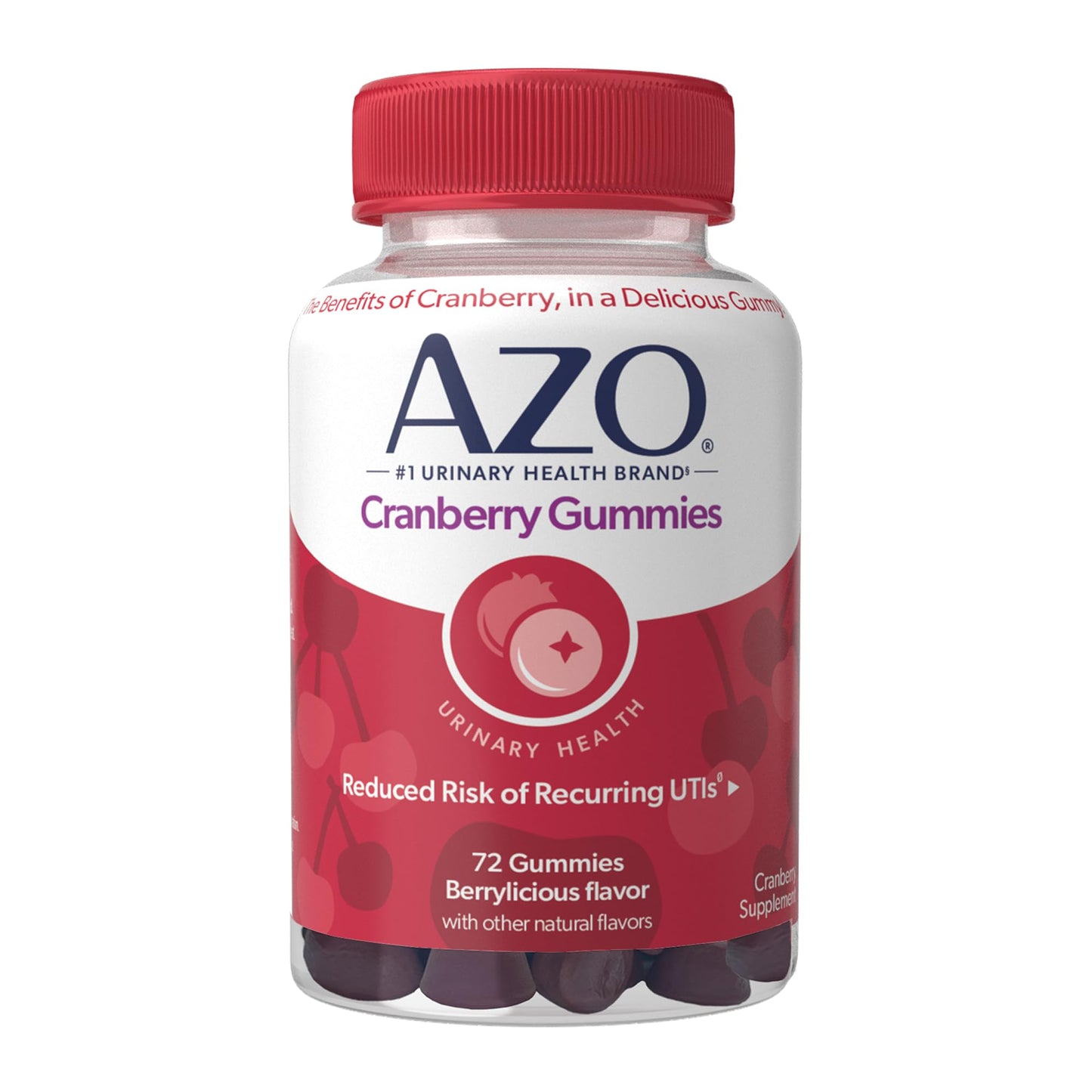 AZO Cranberry Urinary Tract Health Gummies Dietary Supplement, 2 Gummies = 1 Glass of Cranberry Juice, Helps Cleanse & Protect - PrimeBioHealth - canada supplements