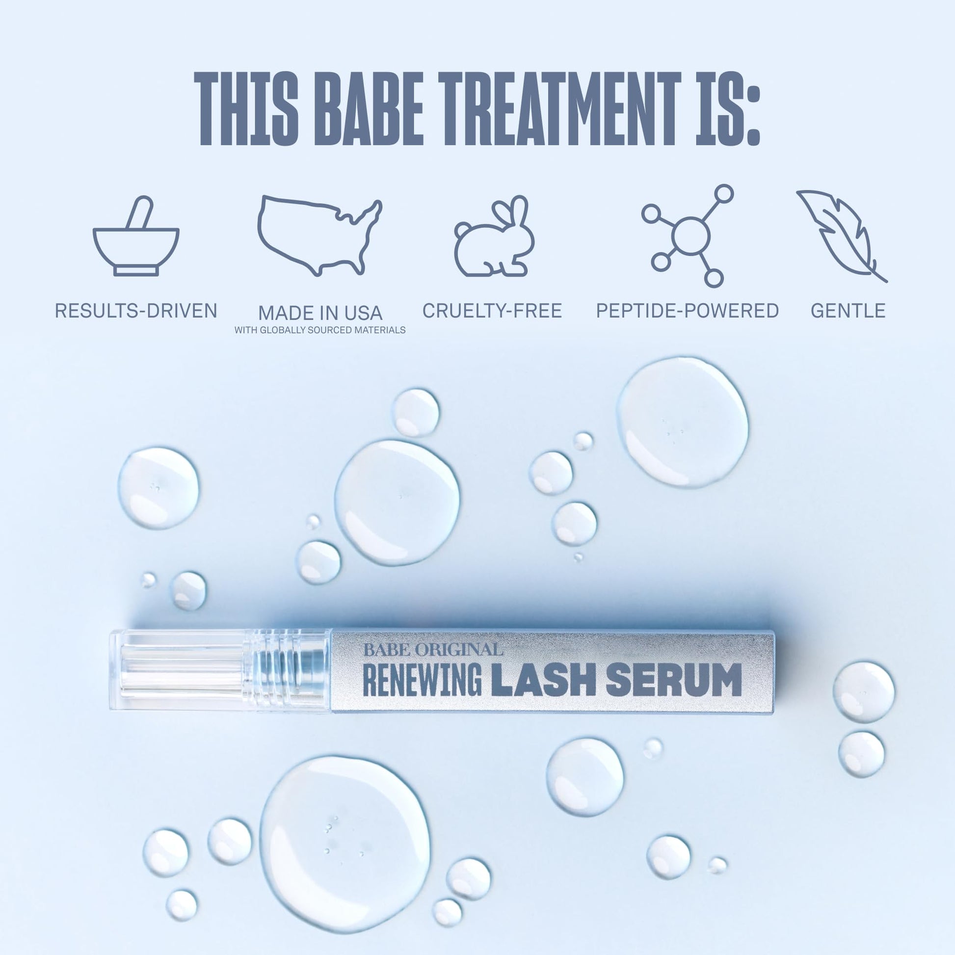 BABE ORIGINAL Renewing Lash Serum – Prostaglandin-Free, Peptide-Infused Gentle Lash Serum for Fuller, Longer-Looking Lashes, Lash Enhancing Treatment - PrimeBioHealth - canada supplements