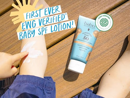 Babo Botanicals Sensitive Baby Mineral Sunscreen Lotion SPF50 - Natural Zinc Oxide - Face & Body - Fragrance-Free - Water-Resistant - PrimeBioHealth - canada supplements