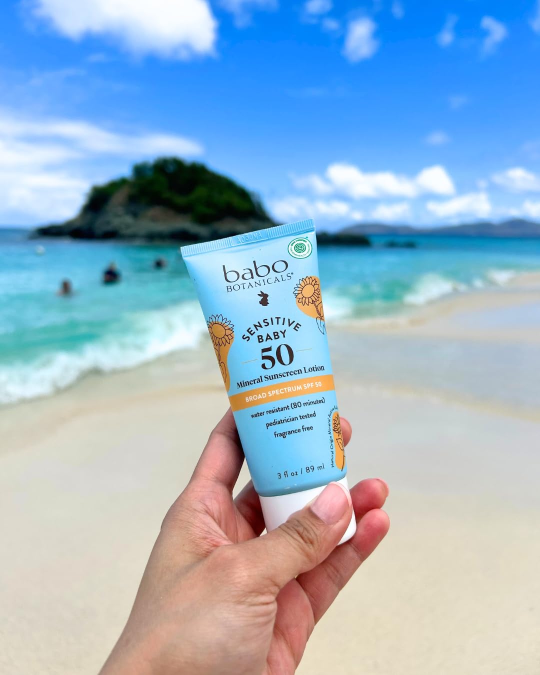 Babo Botanicals Sensitive Baby Mineral Sunscreen Lotion SPF50 - Natural Zinc Oxide - Face & Body - Fragrance-Free - Water-Resistant - PrimeBioHealth - canada supplements