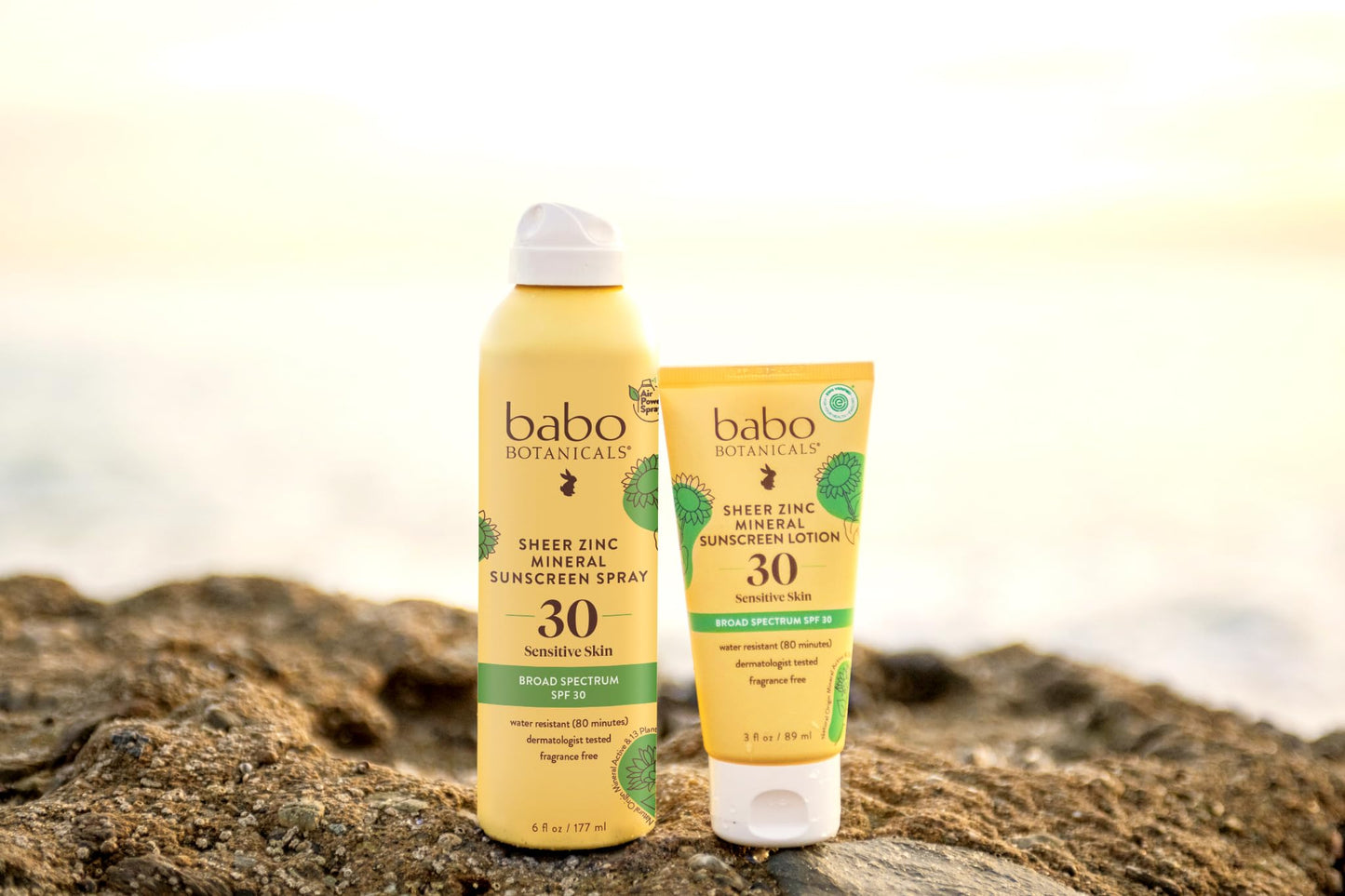 Babo Botanicals Zinc Sunscreen Lotion SPF 30 with 100% Mineral Actives, Non-Greasy, Water-Resistant, Fragrance-Free - PrimeBioHealth - canada supplements