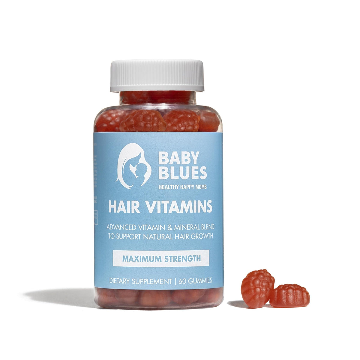 Baby Blues Postpartum Hair Loss Vitamins - Passion Fruit Gummies with Biotin, Collagen, & Folate - PrimeBioHealth - canada supplements