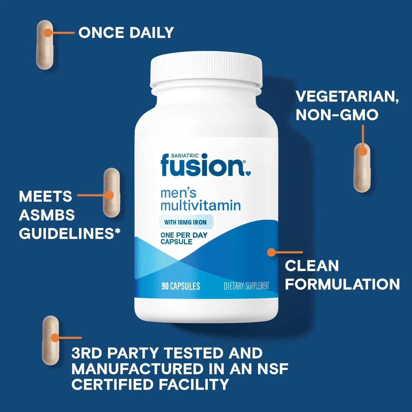 Bariatric Fusion One Per Day Bariatric Multivitamin with Iron for Men | with Prostate and Heart Support Vitamins* | - PrimeBioHealth - canada supplements