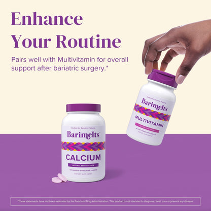 BariMelts Calcium Citrate with Vitamin D3 & Magnesium, 120 Smooth-Dissolving Tablets (1-Month Supply), Bariatric Calcium Supplements - PrimeBioHealth - canada supplements
