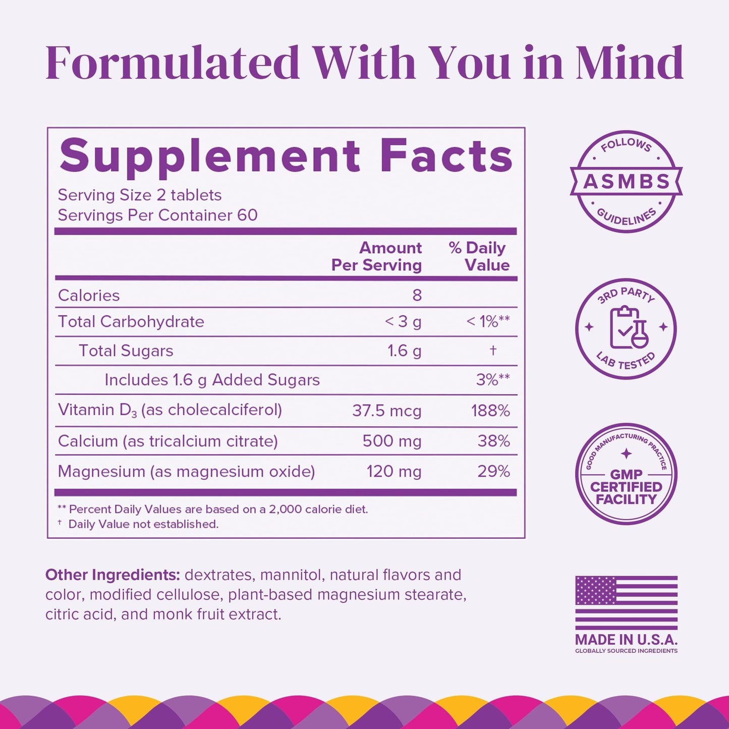 BariMelts Calcium Citrate with Vitamin D3 & Magnesium, 120 Smooth-Dissolving Tablets (1-Month Supply), Bariatric Calcium Supplements - PrimeBioHealth - canada supplements