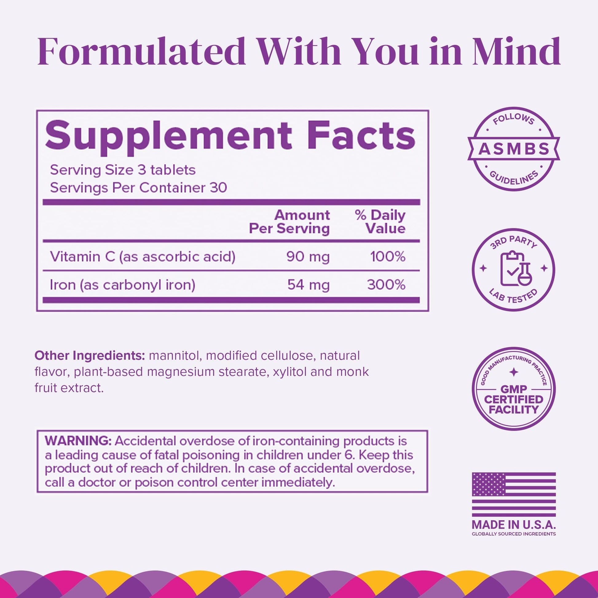 Barimelts Iron with Vitamin C, 90 Fast-Dissolving Tablets (1-Month Supply), Sugar-Free Bariatric Iron Supplement for Women, Natural Orange Flavor - PrimeBioHealth - canada supplements