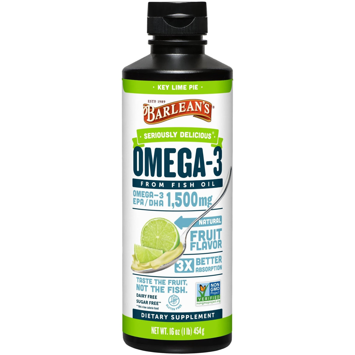 Barlean's Omega 3 Fish Oil Liquid Supplement for Men and Women, 1500mg of EPA and DHA Fatty Acid, Promotes Brain & Heart Health - PrimeBioHealth - canada supplements