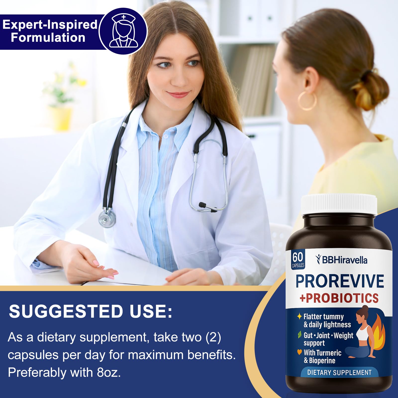 BBHiravella Prorevive for Women Menopause Support | Joint Comfort, Sexy Midsection Curves, Menopause Bloat Relief - PrimeBioHealth - canada supplements
