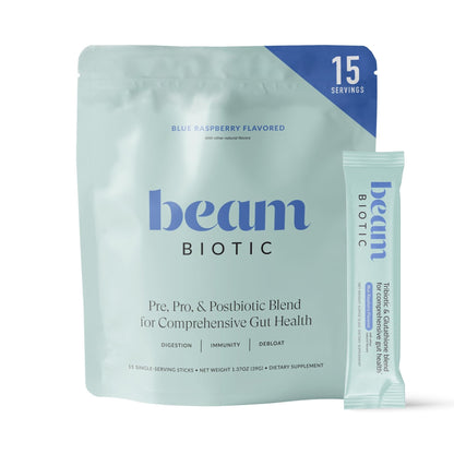 Beam Biotic Probiotics for Women – Gut Health & Digestive Health Powder with Pre, Pro & Postbiotics + Glutathione, Daily Probiotic Drink for Bloating Relief & Gut Balance - PrimeBioHealth - canada supplements