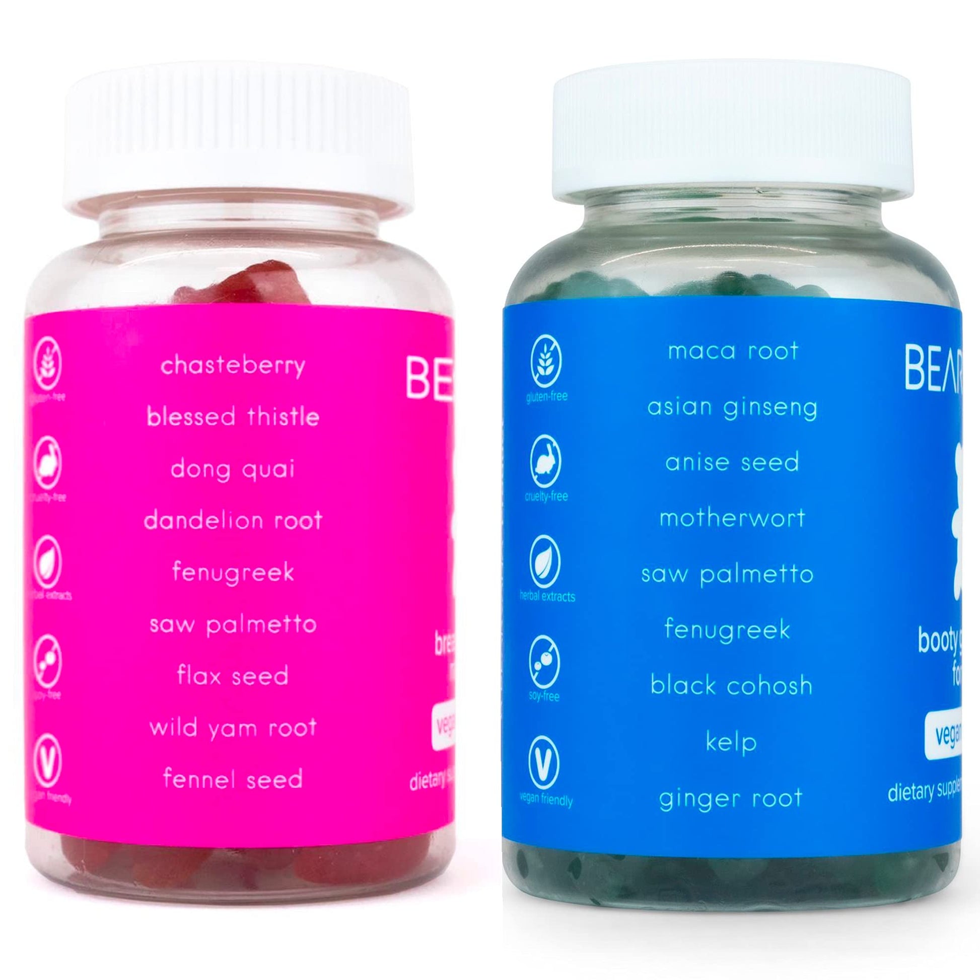 BEARVANA Top & Peach Support Combo Pack Multivitamin Gummies for Women | Includes Herbal Extracts & Essential Vitamins - PrimeBioHealth - canada supplements