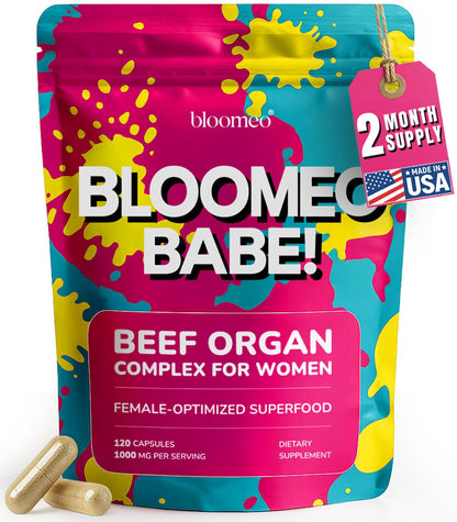 Beef Organ Supplement for Women – Grass Fed Liver, Uterus, Ovary, Heart, Kidney – 30+ Nutrients to Support Hormone Balance, Cycle Health, Energy, Immunity - PrimeBioHealth - canada supplements