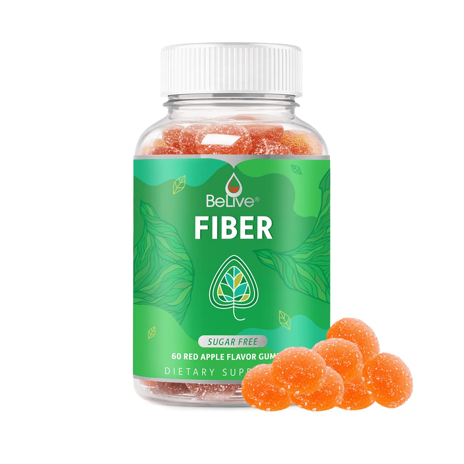 BeLive Fiber Gummies - Sugar Free Prebiotic Digestive Health and Regularity Supplement - Chicory Root & Inulin - PrimeBioHealth - canada supplements