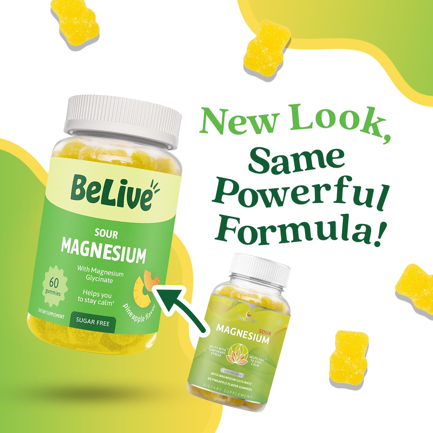 BeLive Magnesium Glycinate Gummies 200 mg - Sugar Free Supplement for Muscle Relaxation, Sleep Support, & Heart Health for Adults & Kids - PrimeBioHealth - canada supplements