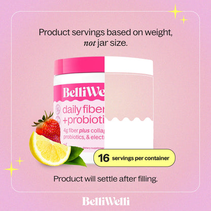 BelliWelli Fiber Supplement for Women & Men Premium Daily Fiber Powder from Organic Acacia with Added Collagen Electrolytes & Probiotics No Bloat Constipation - PrimeBioHealth - canada supplements