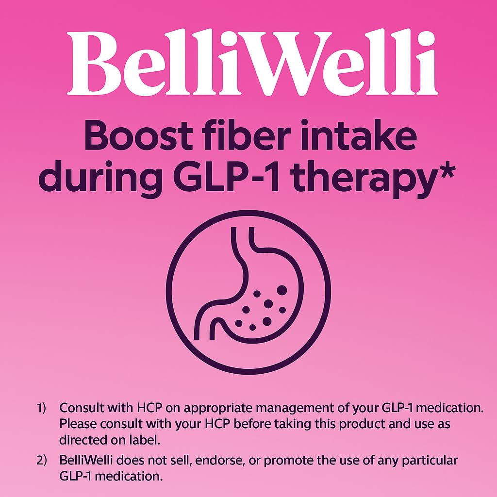 BelliWelli Fiber Supplement for Women & Men Premium Daily Fiber Powder from Organic Acacia with Added Collagen Electrolytes & Probiotics No Bloat Constipation - PrimeBioHealth - canada supplements