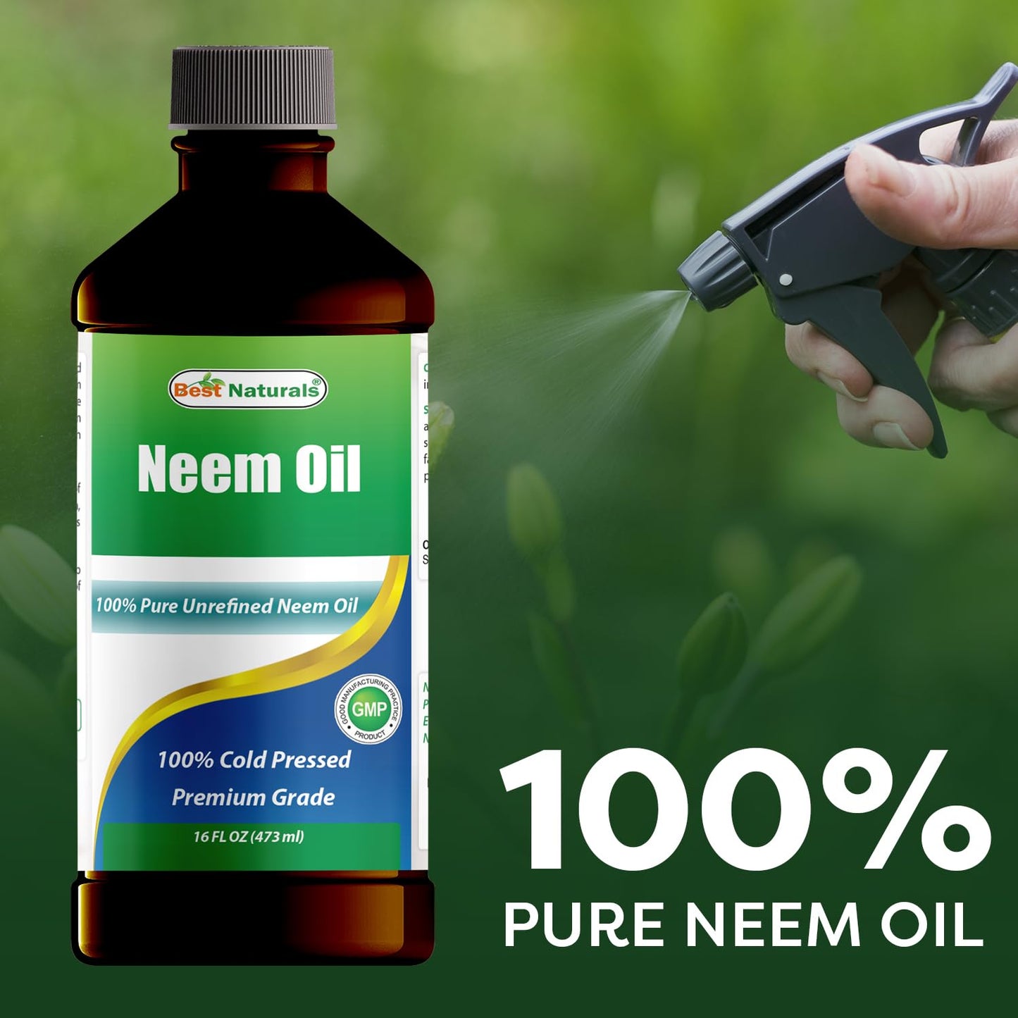 Best Naturals 100% Pure Neem Oil, 100% Cold Pressed and Unrefined - 16 OZ (1 Bottle) - PrimeBioHealth - canada supplements
