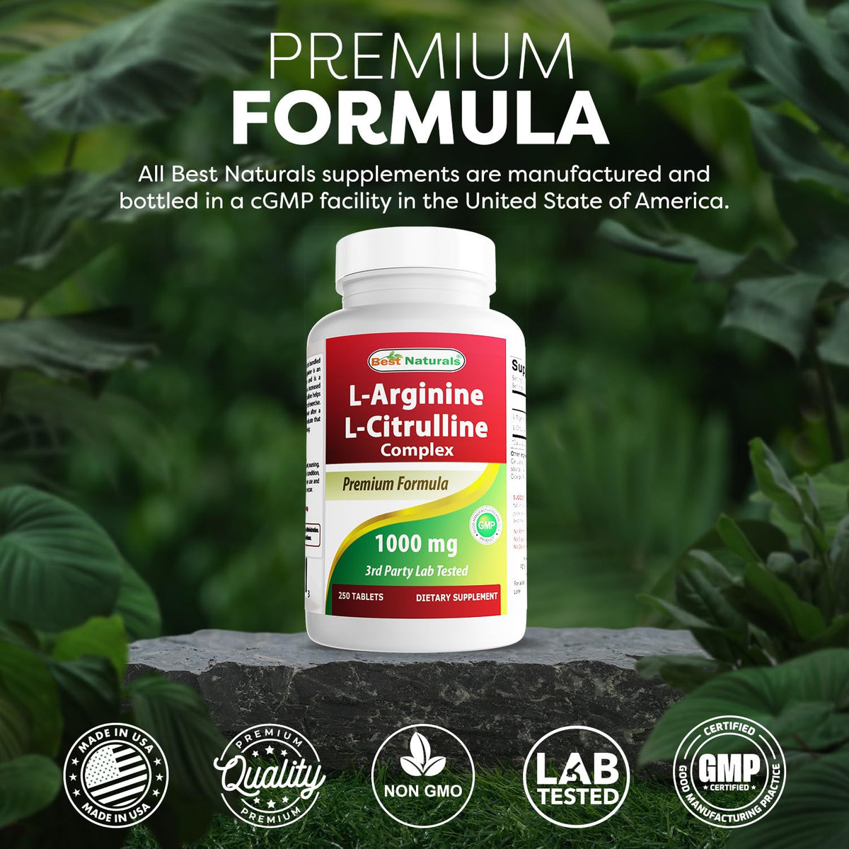 Best Naturals L-Arginine L-Citruline Complex Tablets, 250 Count - PrimeBioHealth - canada supplements