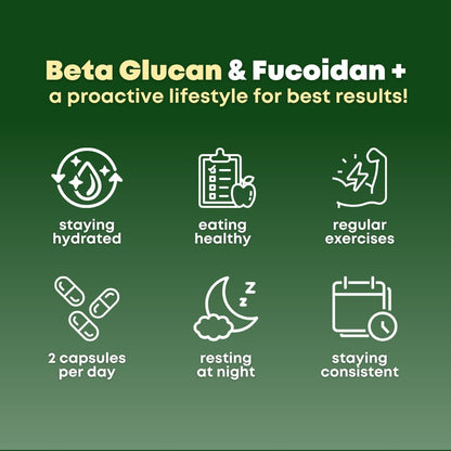 Beta Glucan & Fucoidan Brown Seaweed Extract - L Glutathione, Shiitake, Agaricus Blazei Mushroom, Vitamin C - Immune, Cellular, Healthy Aging Support - 90 Capsules, Non GMO, Gluten Free Supplement - PrimeBioHealth - canada supplements