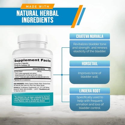 Better Bladder Control Supplement for Women & Men – Bladder Support Supplement to Help Reduce Urinary Leaks, Frequency & Urgency - 60 Count (1 Bottle) - PrimeBioHealth - canada supplements
