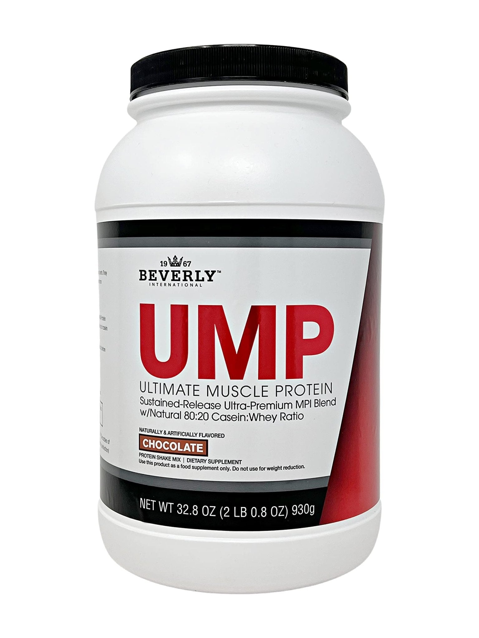 Beverly International UMP Protein Powder, Chocolate. Unique Whey-Casein Ratio Builds Lean Muscle. Easy to Digest. No Bloat. (32.8 oz) 2lb .8 oz - PrimeBioHealth - canada supplements