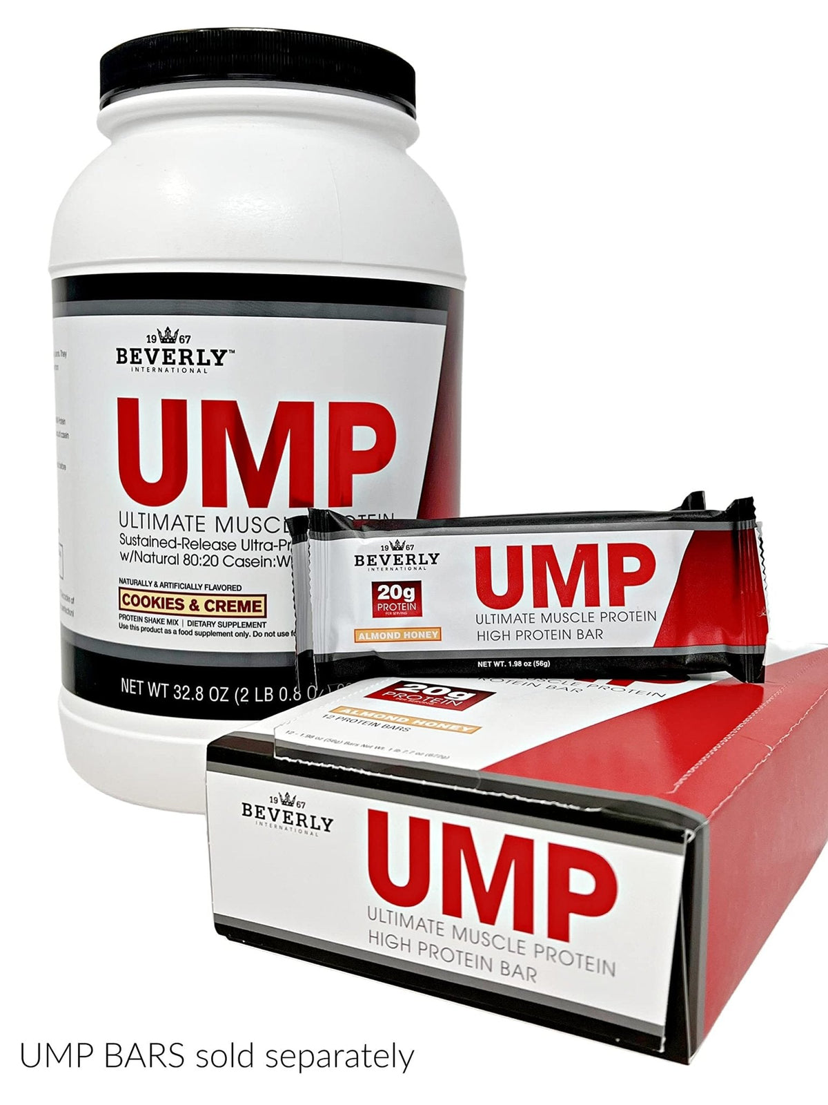 Beverly International UMP Protein Powder, Cookies & Cream. Unique Whey-Casein Ratio Builds Lean Muscle. Easy to Digest. No Bloat. (32.8 oz) 2lb .8 oz - PrimeBioHealth - canada supplements