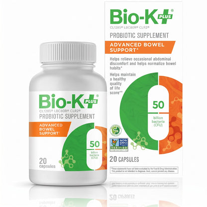 Bio-K+ Probiotic Advanced Bowel Support – 50 Billion CFU – Vegan, Gluten-Free, Non-GMO – Supports Digestive Health & Regularity - PrimeBioHealth - canada supplements