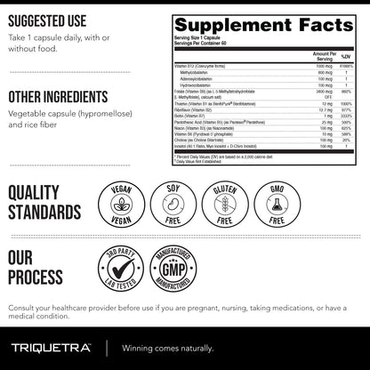 BioActive Vitamin B Complex - Blood Stream Ready, Methylated B Complex - Featuring Methylfolate, 3 BioActive Forms of B12, BenfoPure® B1 & Pantesin® B5 - 12 B Vitamins in Clinical Doses - 60 Servings - PrimeBioHealth - canada supplements