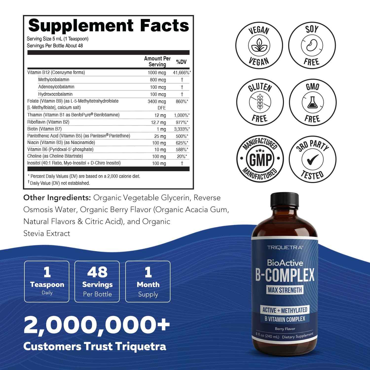 BioActive Vitamin B Complex - Blood Stream Ready, Methylated B Complex - Featuring Methylfolate, 3 BioActive Forms of B12, BenfoPure® B1 & Pantesin® B5 - 12 B Vitamins in Clinical Doses - 60 Servings - PrimeBioHealth - canada supplements