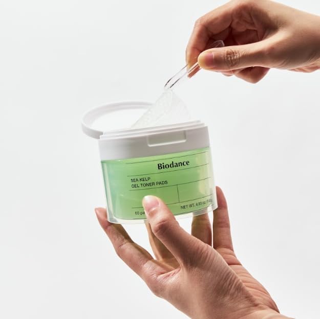Biodance Sea Kelp Gel Toner Pads, Calming Toner Pads for Sensitive Skin, Oil & Sebum Control, Refreshing Blemish Care - PrimeBioHealth - canada supplements
