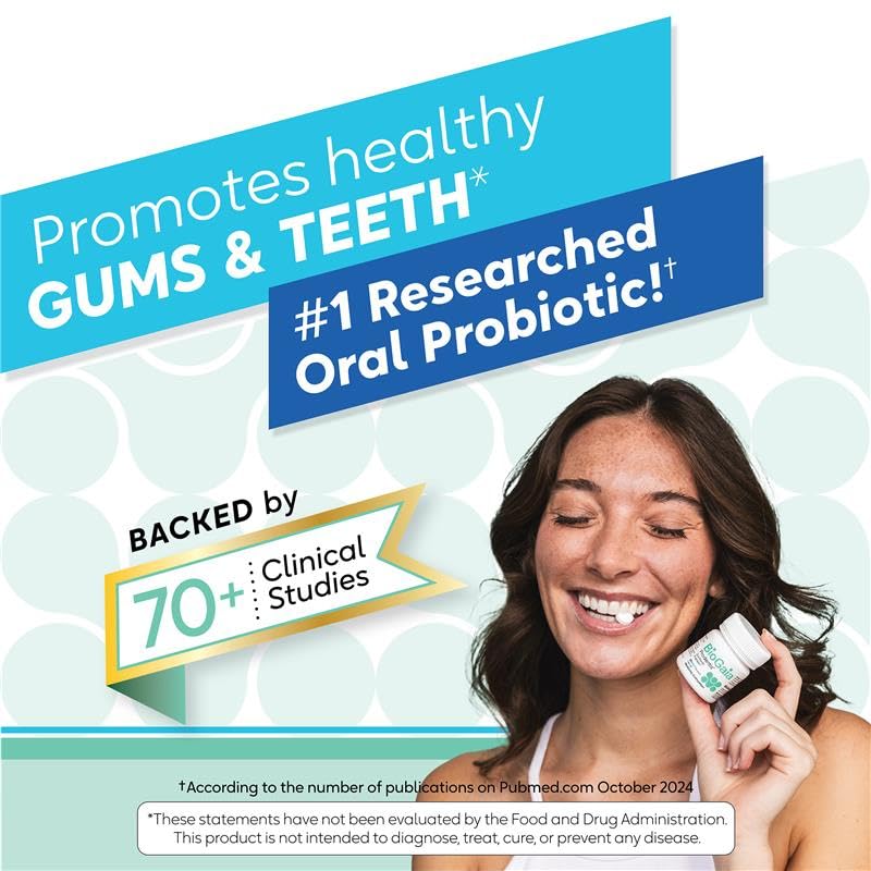 BioGaia Prodentis | Oral Probiotics | Promotes Healthy Gums & Teeth | Defends Against Bad Breath & Dental Problems | Improves Oral Health - PrimeBioHealth - canada supplements