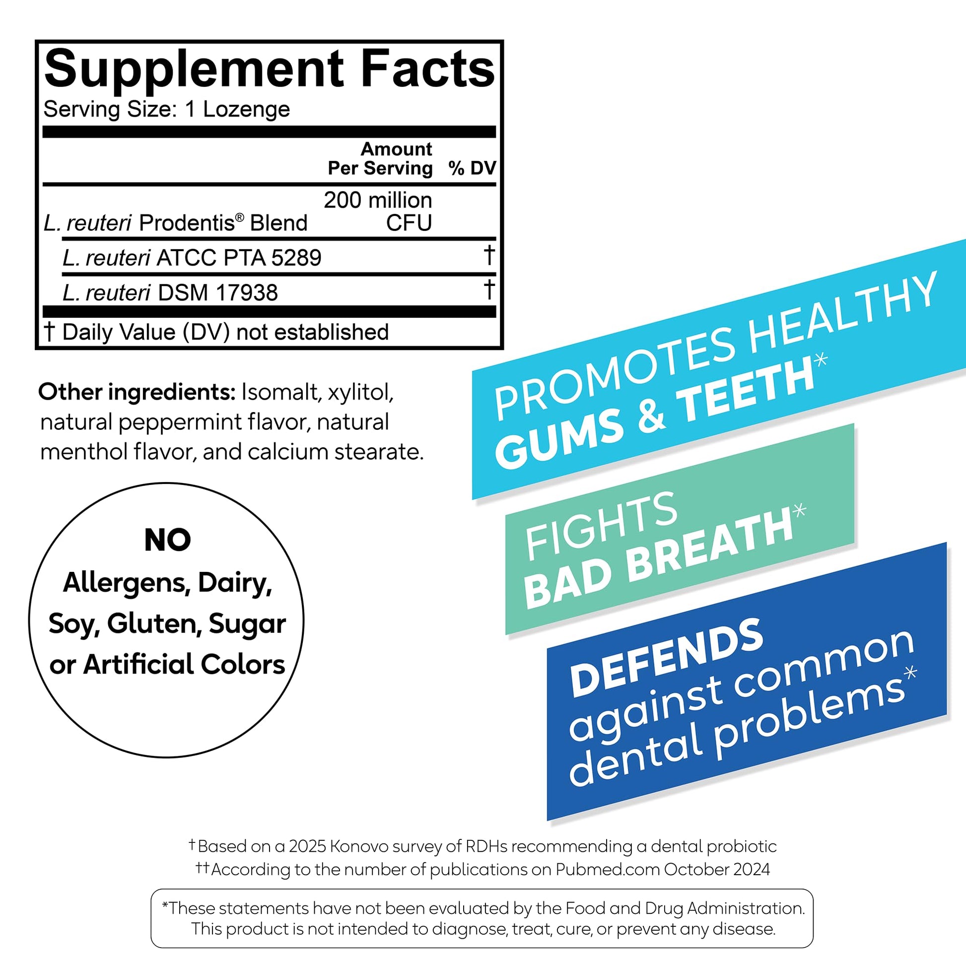 BioGaia Prodentis | Oral Probiotics | Promotes Healthy Gums & Teeth | Defends Against Bad Breath & Dental Problems | Improves Oral Health - PrimeBioHealth - canada supplements