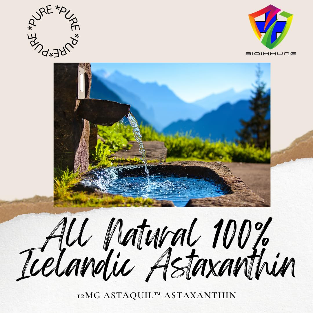 BioImmune 2 Pack Triple Strength AstaQuil™ Astaxanthin 12mg Enhanced Absorption, 120 Softgels w/Organic Coconut Oil. Powerful Antioxidant for Eye, Joint & Heart Health - PrimeBioHealth - canada supplements