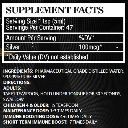 BIOIMMUNE Colloidal Silver Hydrosol Immune Support. Highest Bio-Availability. Clean, Pure & Safe – 99.999% Pure Silver. 3rd Party Verified, Made in USA. Will Remove Unwanted Tiny Visitors - PrimeBioHealth - canada supplements
