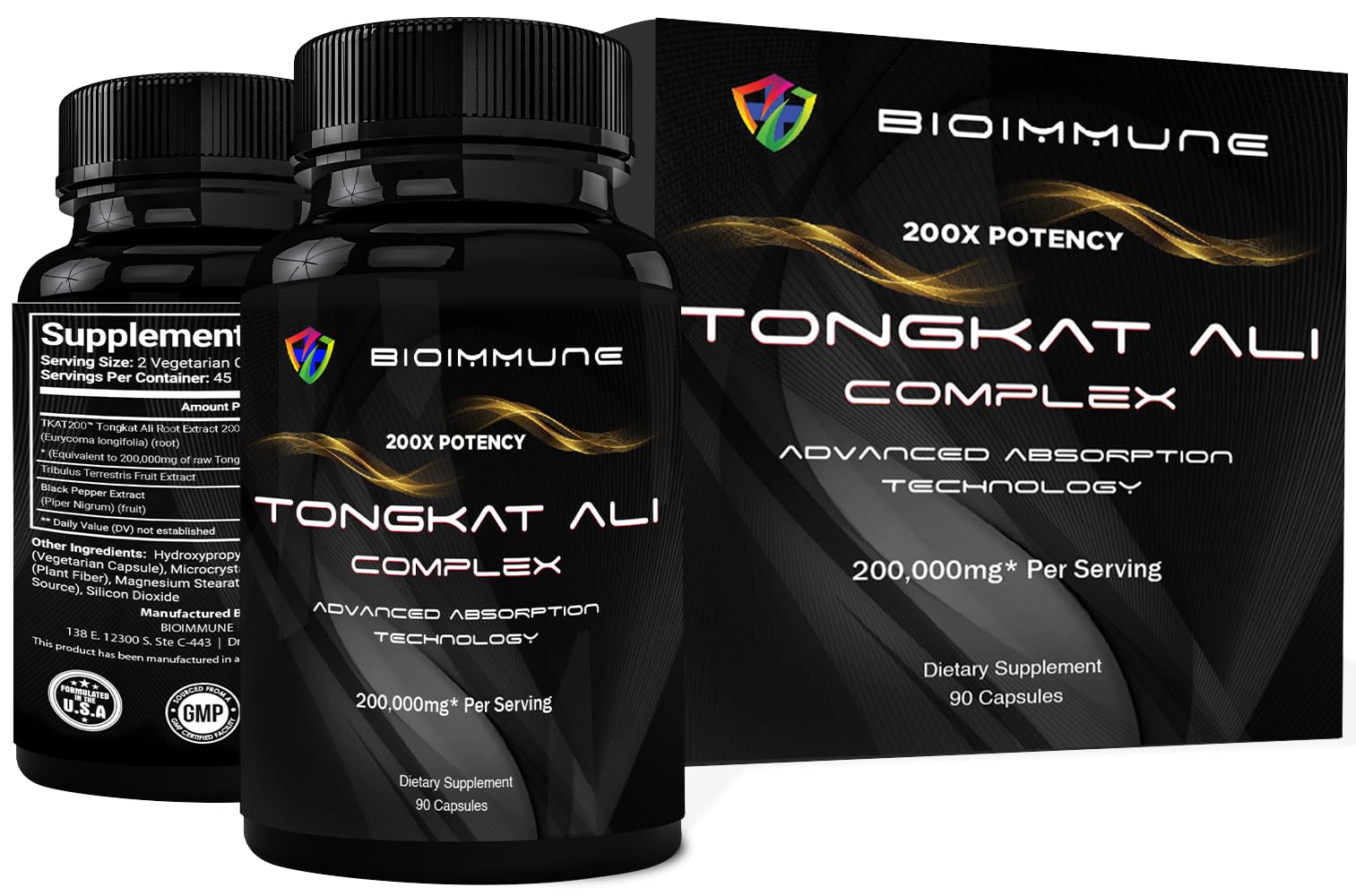 BioImmune Longjack Tongkat Ali Ultra Concentrated Purified Extract Capsules | Strength Muscle Mass, Drive, Performance - PrimeBioHealth - canada supplements