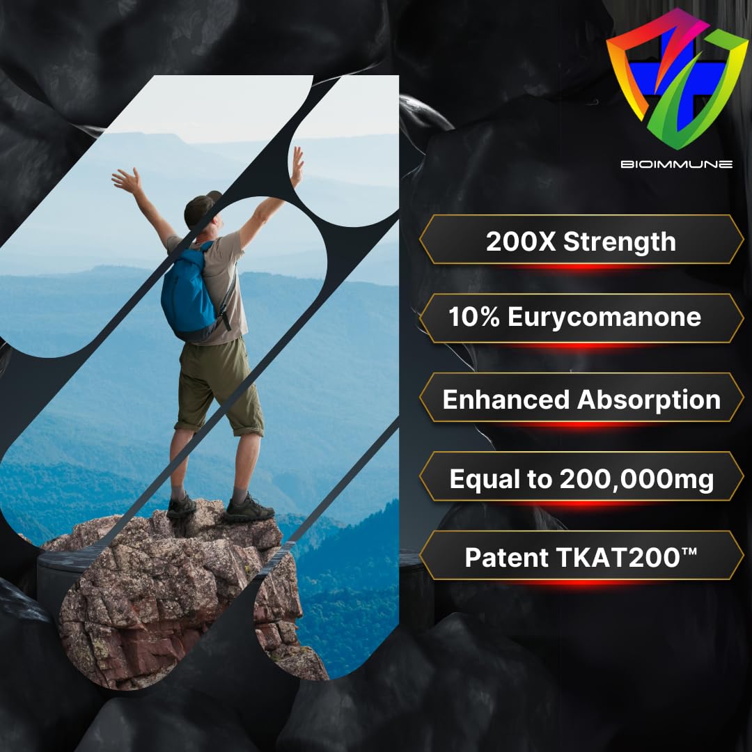 BioImmune Longjack Tongkat Ali Ultra Concentrated Purified Extract Capsules | Strength Muscle Mass, Drive, Performance - PrimeBioHealth - canada supplements