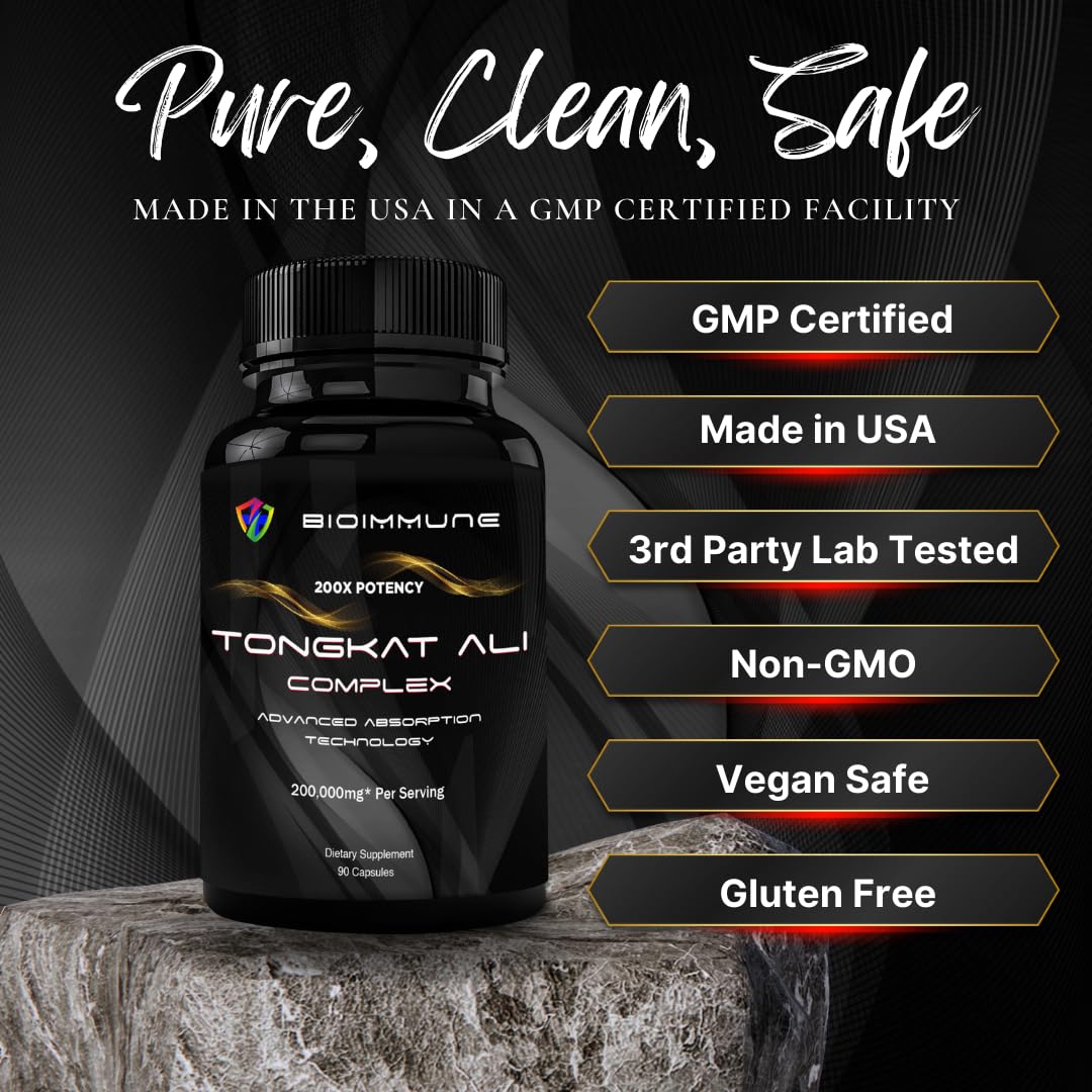 BioImmune Longjack Tongkat Ali Ultra Concentrated Purified Extract Capsules | Strength Muscle Mass, Drive, Performance - PrimeBioHealth - canada supplements
