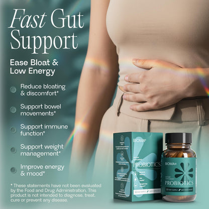 BIOMA Probiotics - Digestive Health Probiotic - Gut Support for Men & Women with Xylooligosaccharides, Tributyrin & Bifidobacterium - Vegan & Gluten Free - PrimeBioHealth - canada supplements