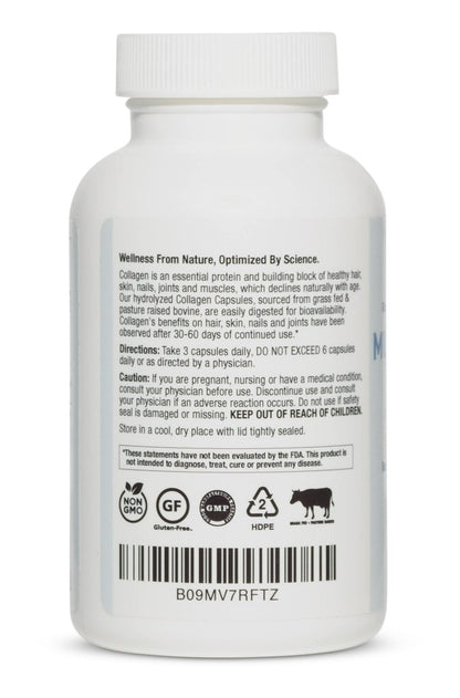 BioOptimal Multi-Collagen Supplement Capsules, Types I, II, III, V, & X Collagen, 90 Capsules - PrimeBioHealth - canada supplements