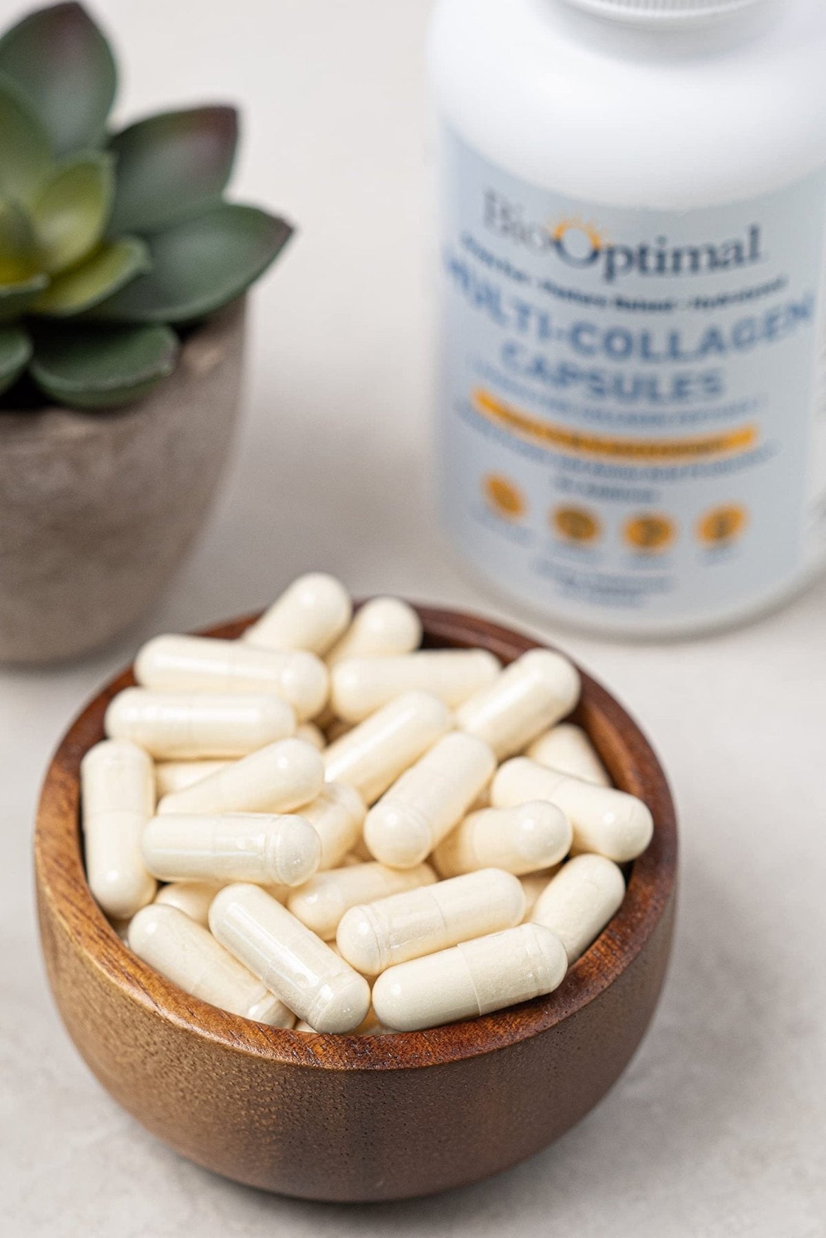 BioOptimal Multi-Collagen Supplement Capsules, Types I, II, III, V, & X Collagen, 90 Capsules - PrimeBioHealth - canada supplements