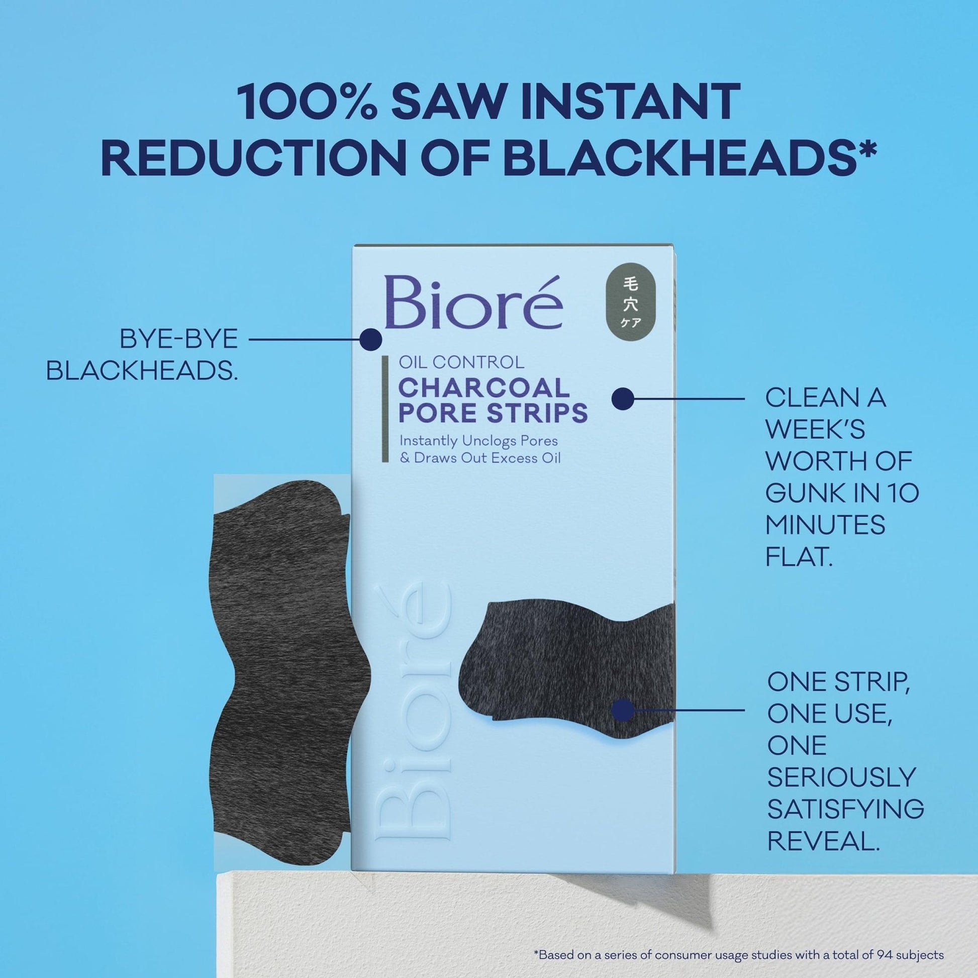 Biore Charcoal, Deep Cleansing Pore Strips, Nose Strips for Blackhead Removal on Oily Skin - PrimeBioHealth - canada supplements