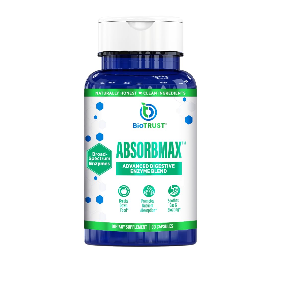 BioTrust AbsorbMax Broad Spectrum Digestive Enzyme Blend, Gluten Free, Non GMO, Digestive Support for Nutrient Digestion, Absorption and Periodic - PrimeBioHealth - canada supplements