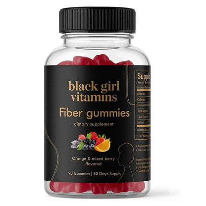 Black Girl Vitamins - Fiber Gummies - Prebiotic for Gut Health & Bloat Relief - Supports Digestion, Regularity & Microbiome Balance - Vegan, Gluten-Free, Halal - PrimeBioHealth - canada supplements