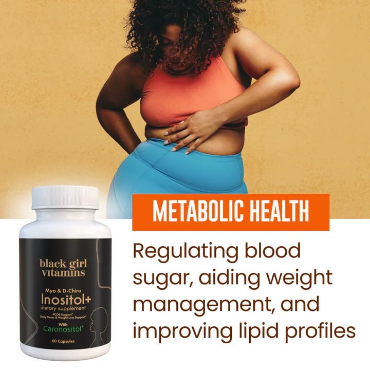 Black Girl Vitamins Inositol Supplement, 2000mg Myo + 50mg D-Chiro, Vegan Capsules to Support Hormone Balance - PrimeBioHealth - canada supplements
