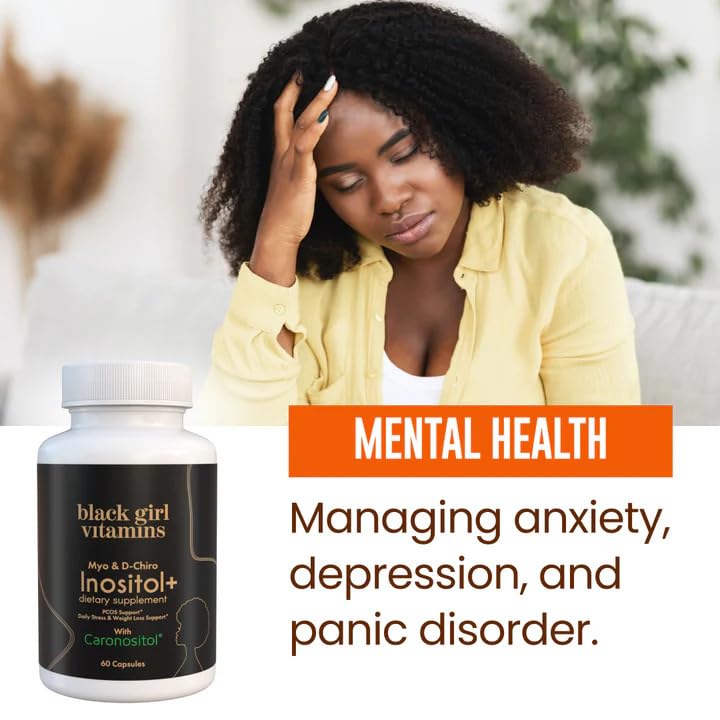 Black Girl Vitamins Inositol Supplement, 2000mg Myo + 50mg D-Chiro, Vegan Capsules to Support Hormone Balance - PrimeBioHealth - canada supplements